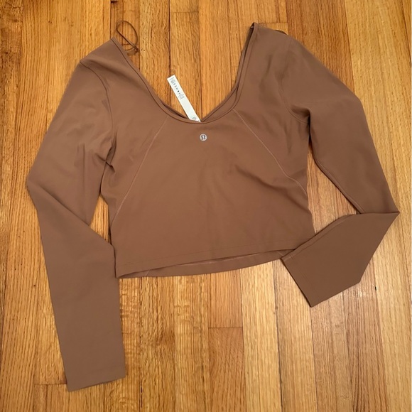 Lululemon Align Long Sleeve Shirt Roasted Brown Size : 8 (j6j - Picture 4 of 8